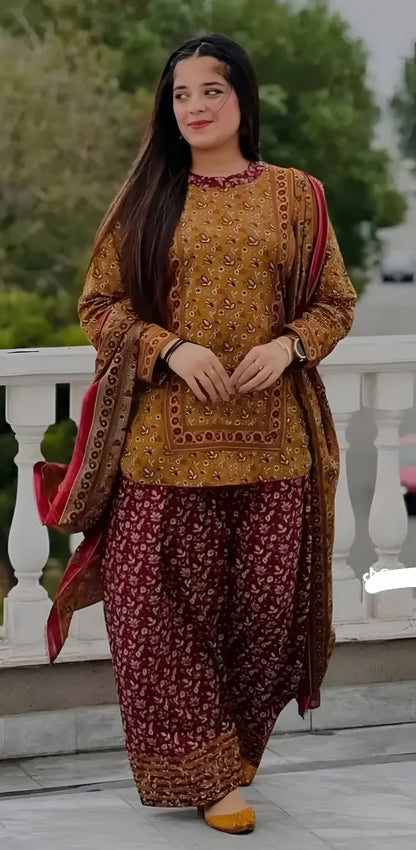 Bin Saeed Khaddar 3-Piece D-7