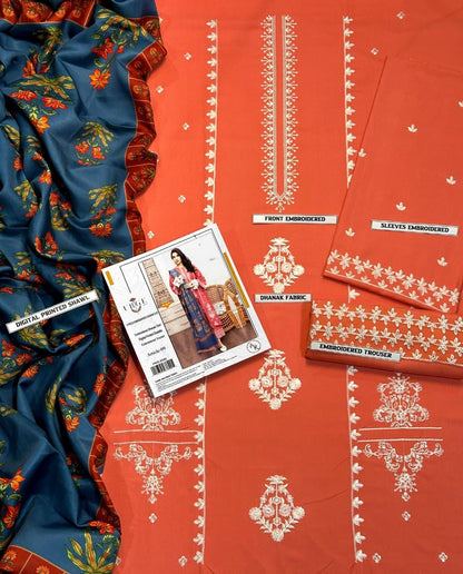 Embroidered Dhanak D-38