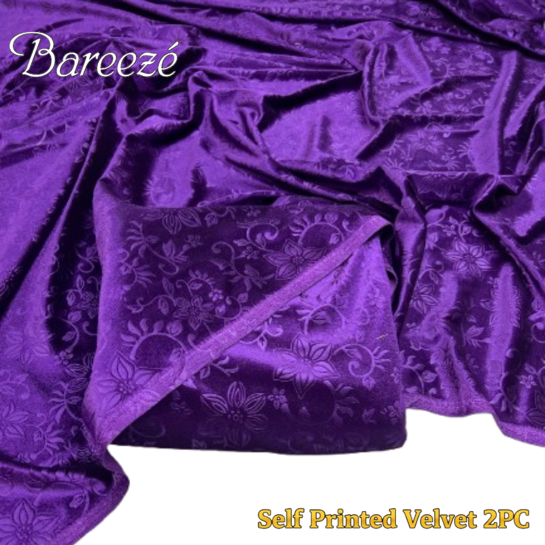 Bareeze Self-Print Velvet 2-Piece (D-16)