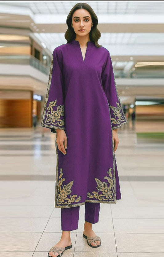 Embroidered Lawn 2Pcs D-1