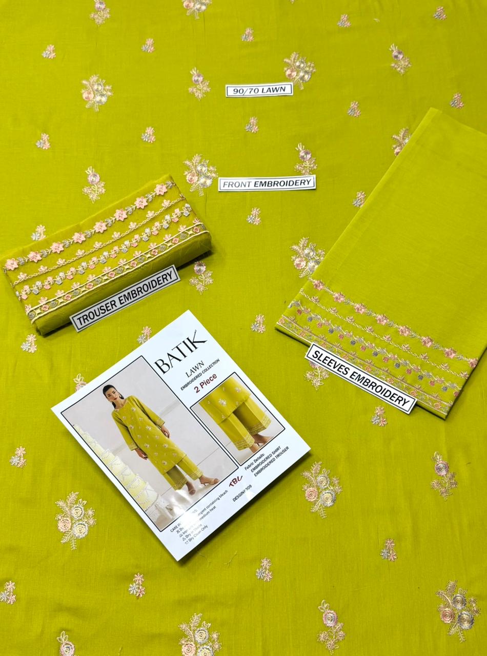 Embroidered Lawn 2Pcs D-55