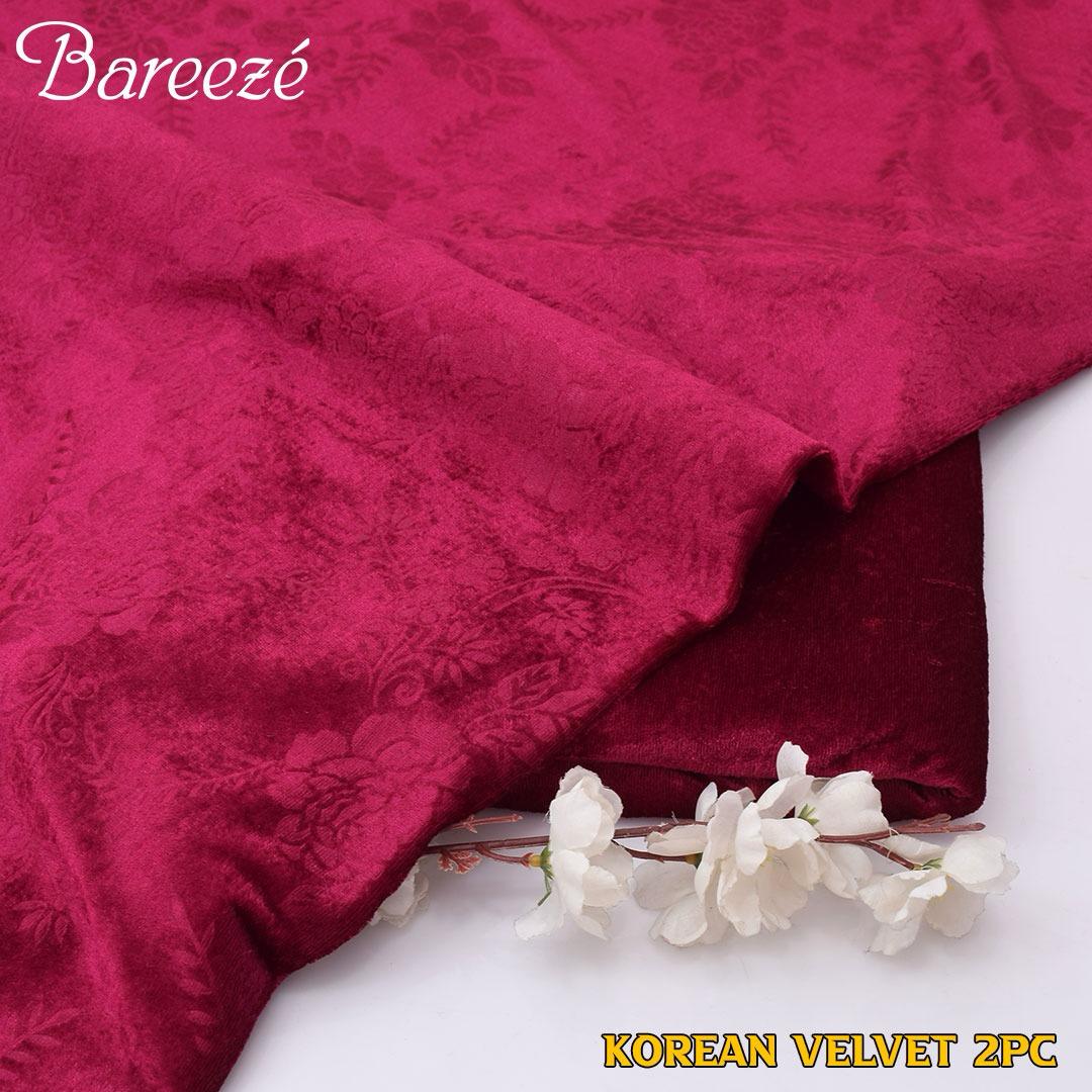 Bareeze Korean Velvet 2pcs D-6