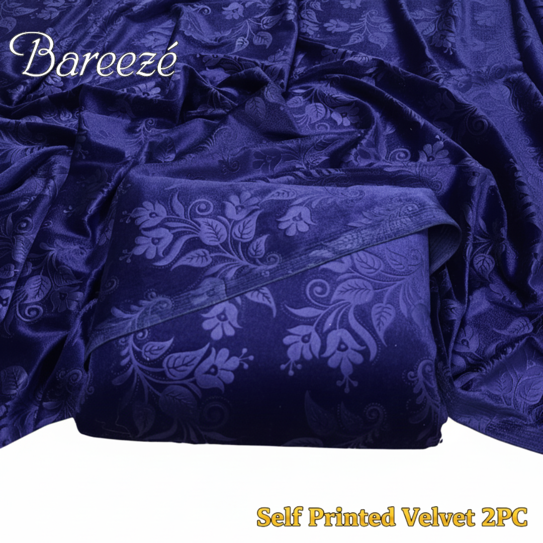 Bareeze Self-Print Velvet 2-Piece (D-10)