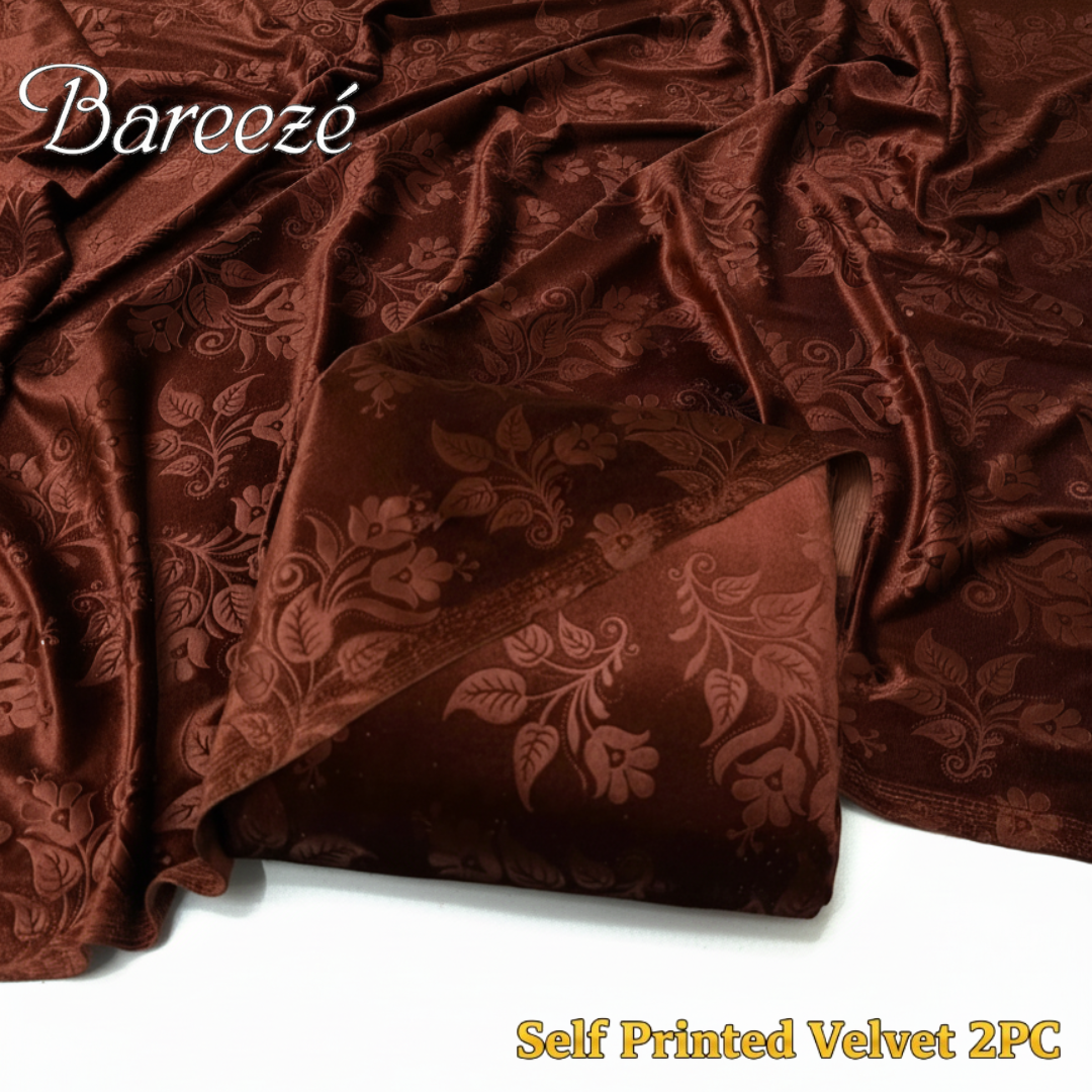Bareeze Self-Print Velvet 2-Piece (D-6)