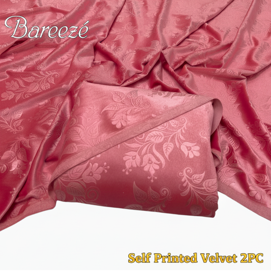 Bareeze Self-Print Velvet 2-Piece (D-7)