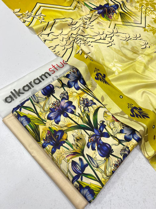 Alkaram Linen 3-Piece (D-45)