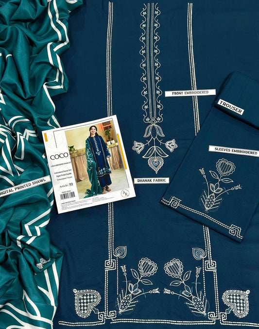 Embroidered Dhanak D-41