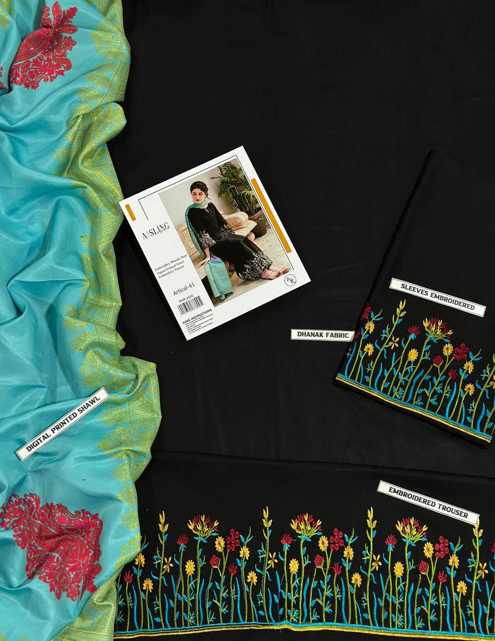 Embroidered Dhanak D-30