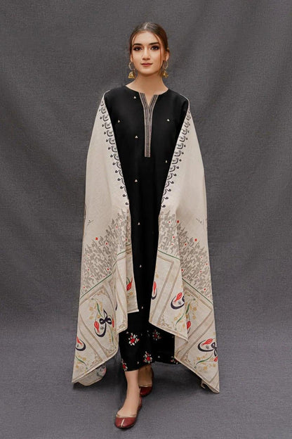 Embroidered Dhanak D-31