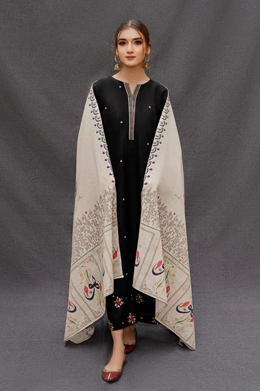 Embroidered Dhanak D-31