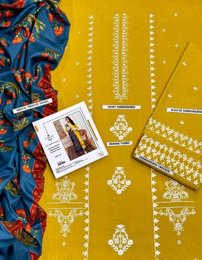 Embroidered Dhanak D-11