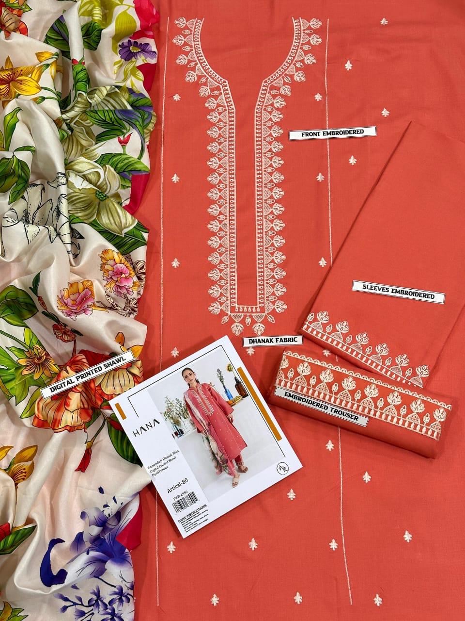 Embroidered Dhanak D-26