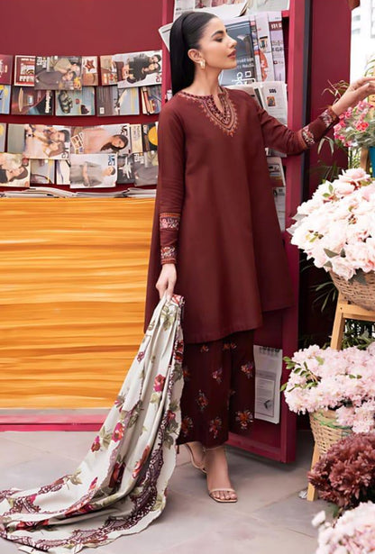 Embroidered Dhanak D-17