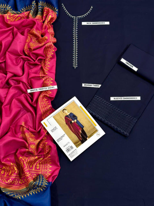 Embroidered Dhanak D-27