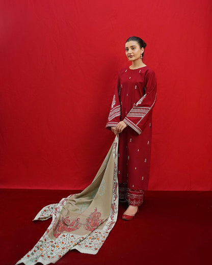 Embroidered Dhanak D-22