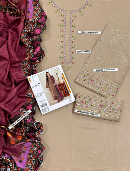 Embroidered Dhanak D-19