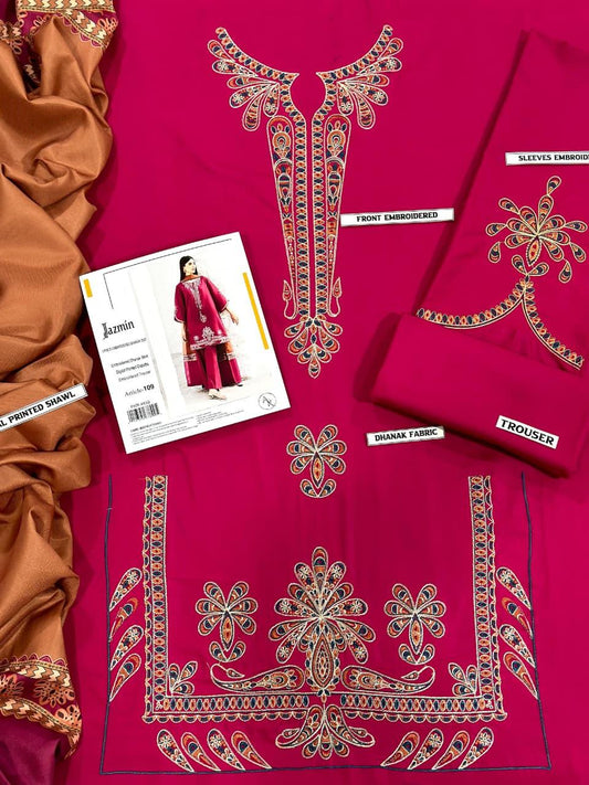 Embroidered Dhanak D-45