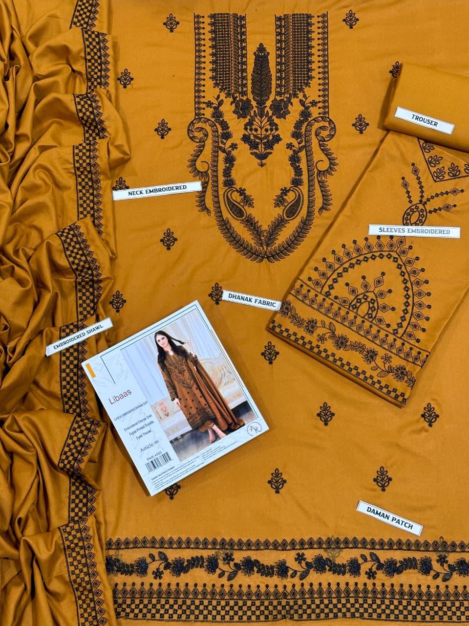 Embroidered Dhanak D-51