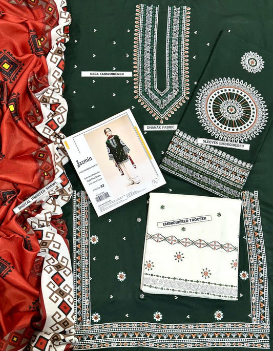 Embroidered Dhanak D-50