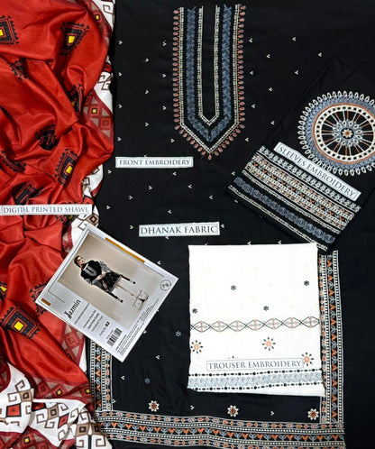 Embroidered Dhanak D-44