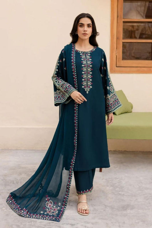 Embroidered Dhanak D-46