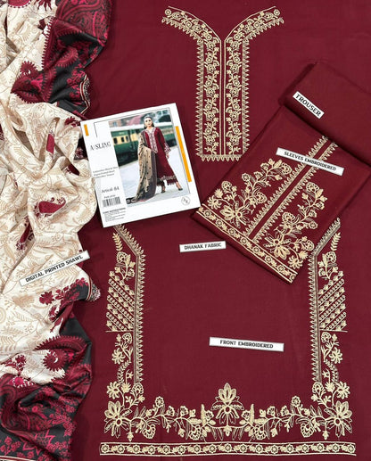 Embroidered Dhanak D-59