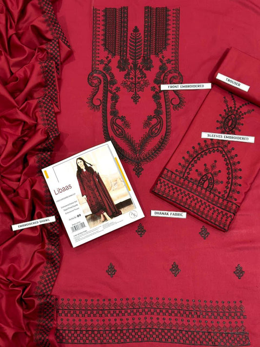 Embroidered Dhanak D-55