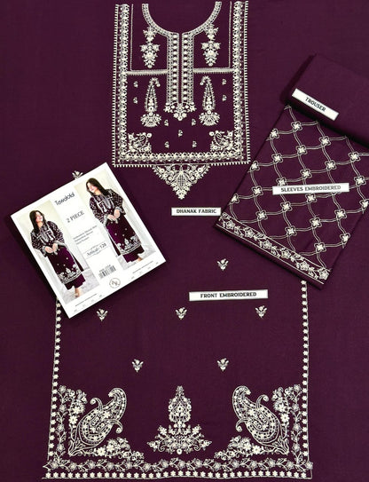 Embroidered Dhanak 2 Piece D-2