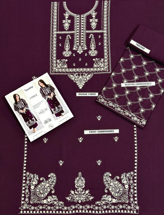 Embroidered Dhanak 2 Piece D-2