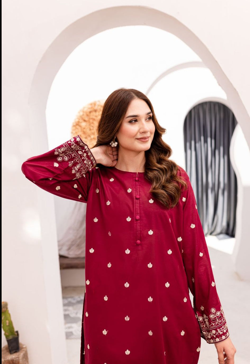 Embroidered Dhanak 2 Piece D-9