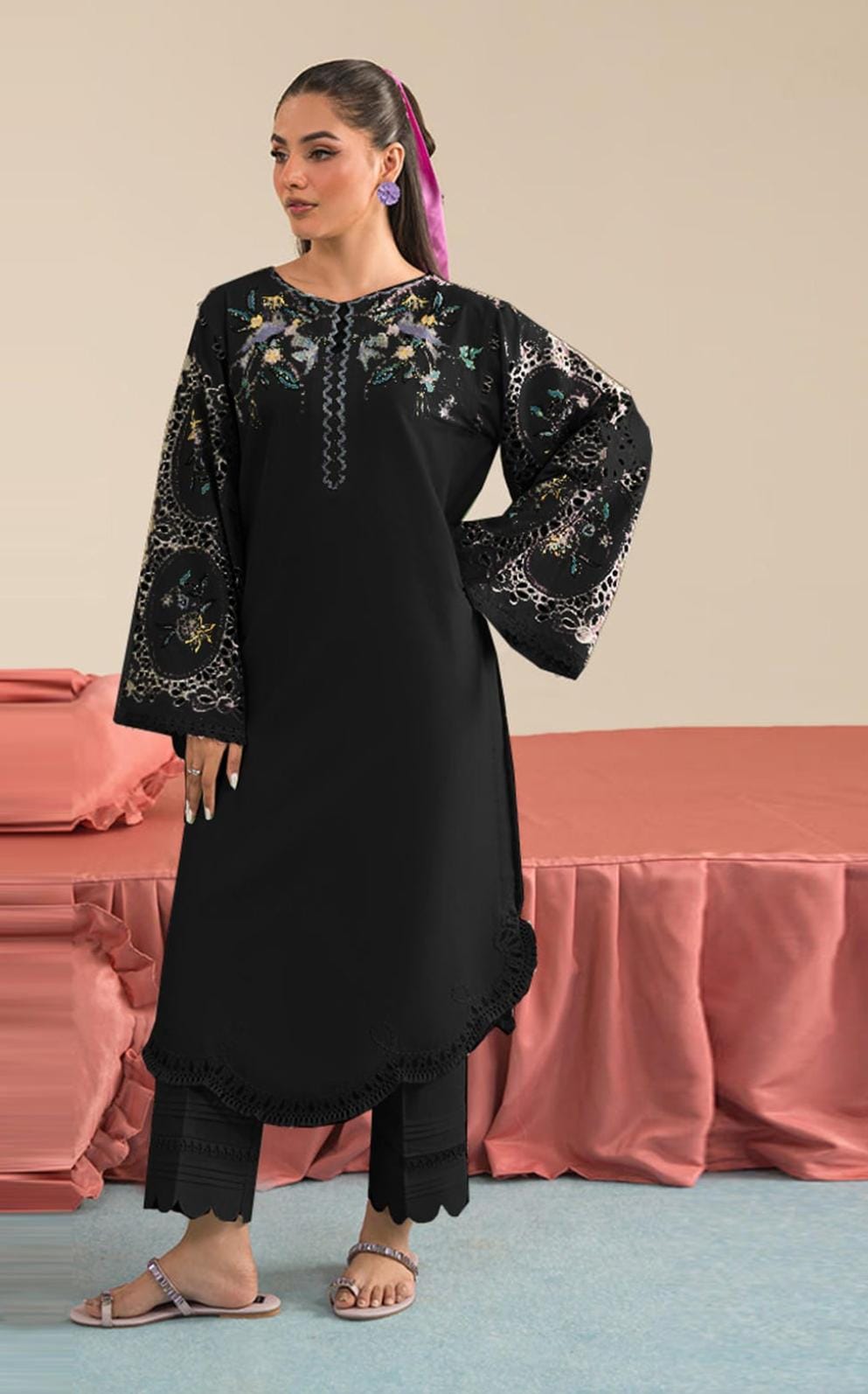 Embroidered Dhanak 2 Piece D-8