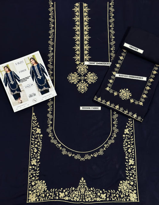 Embroidered Dhanak 2 Piece D-13