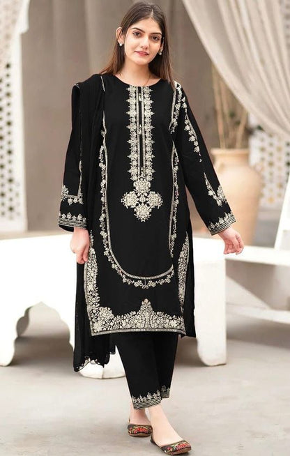 Embroidered Dhanak 2 Piece D-14