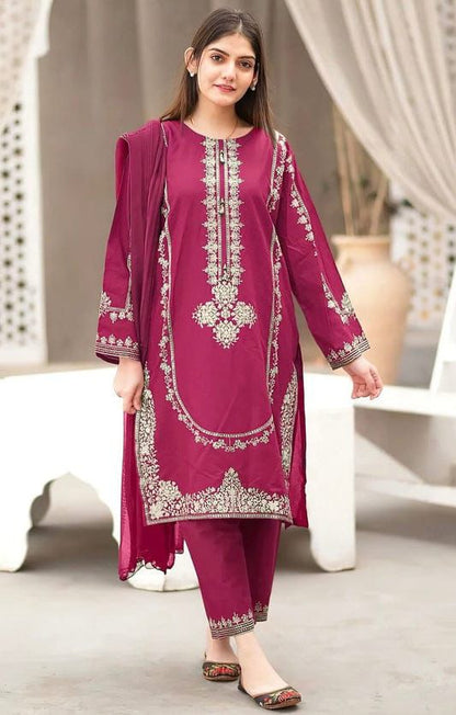 Embroidered Dhanak 2 Piece D-11
