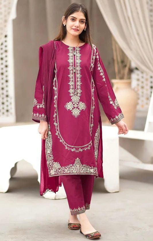 Embroidered Dhanak 2 Piece D-11