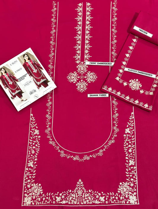 Embroidered Dhanak 2 Piece D-11