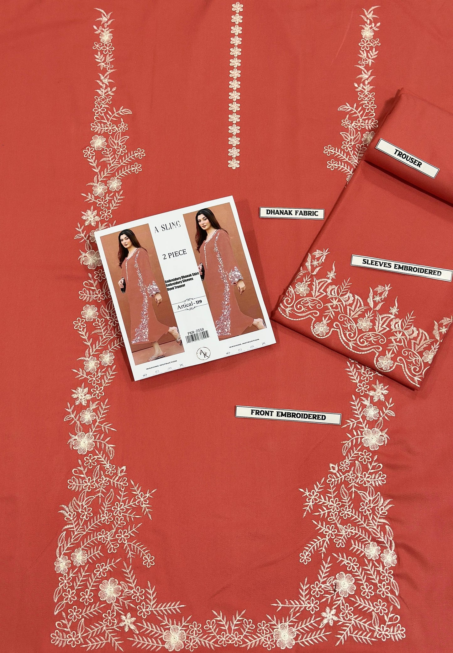 Embroidered Dhanak 2 Piece D-18