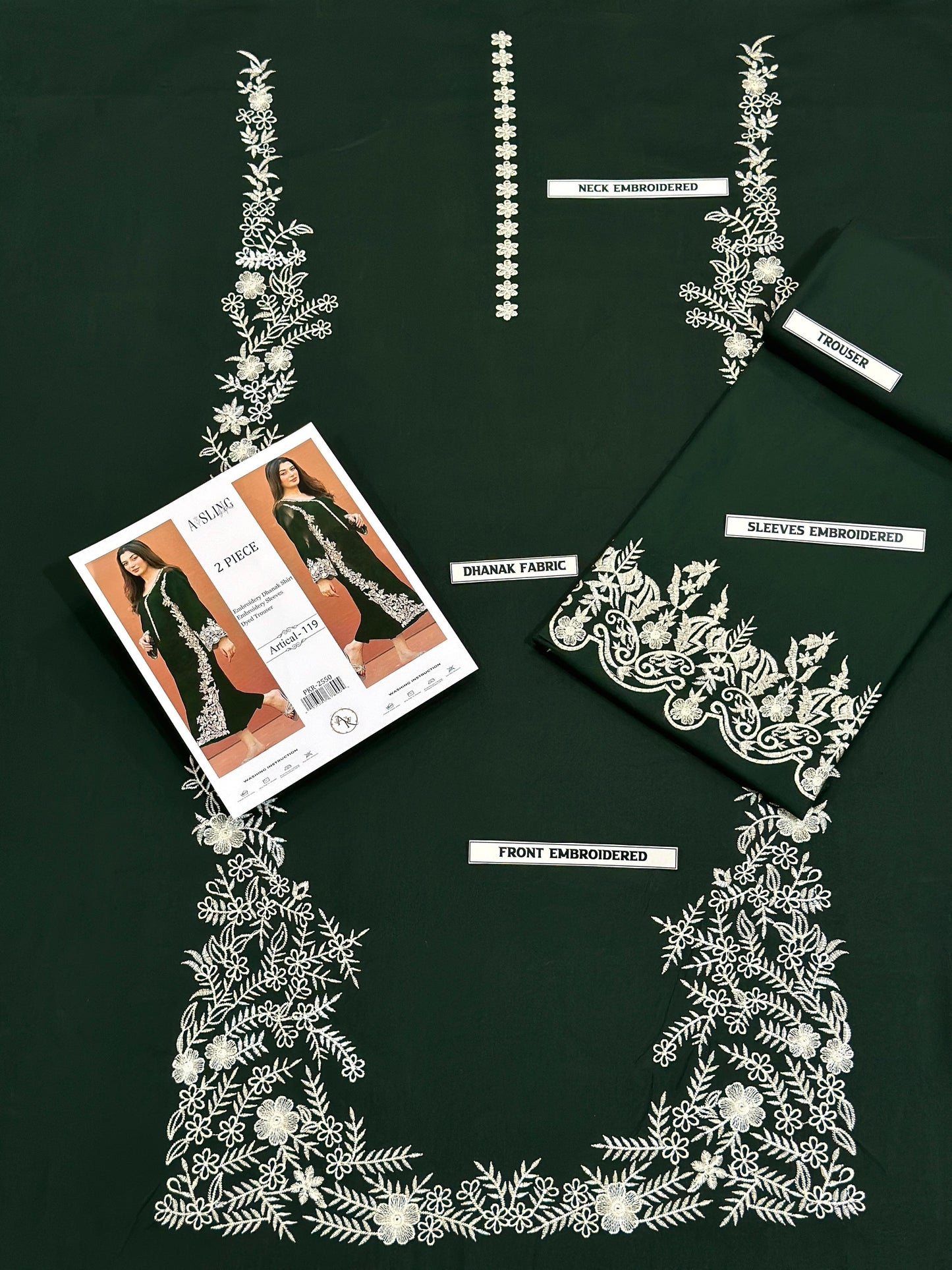 Embroidered Dhanak 2 Piece D-20