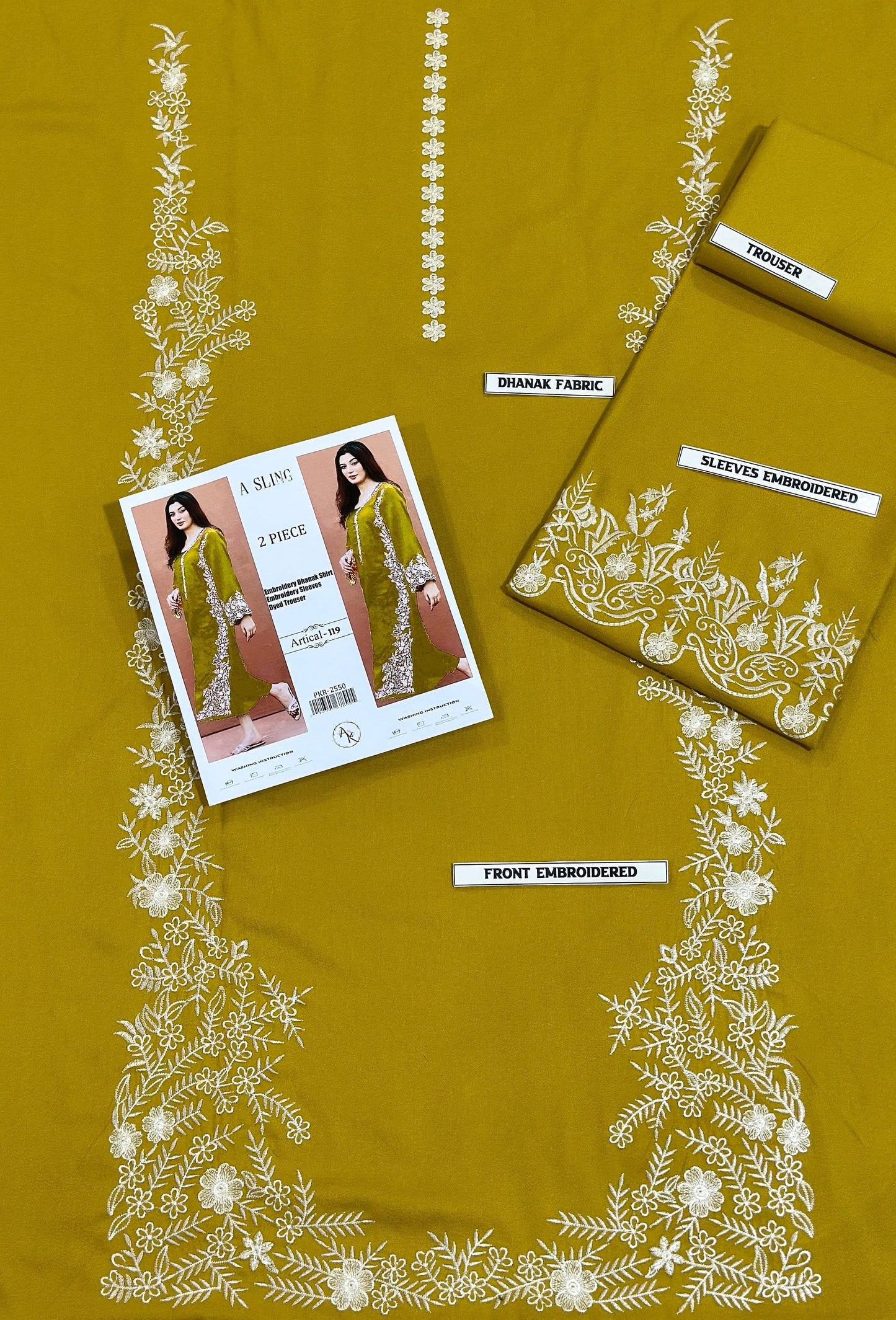 Embroidered Dhanak 2 Piece D-19