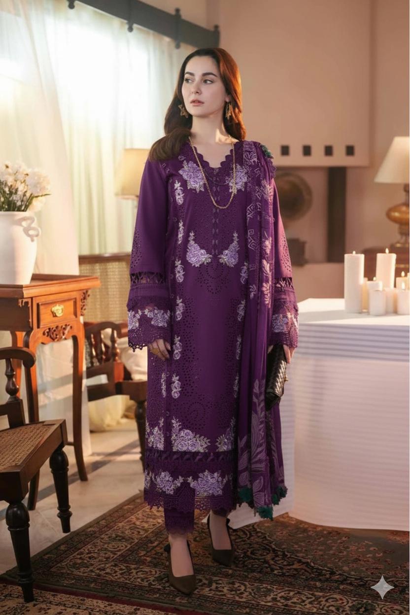 Embroidery Lawn 3 Pcs D-13