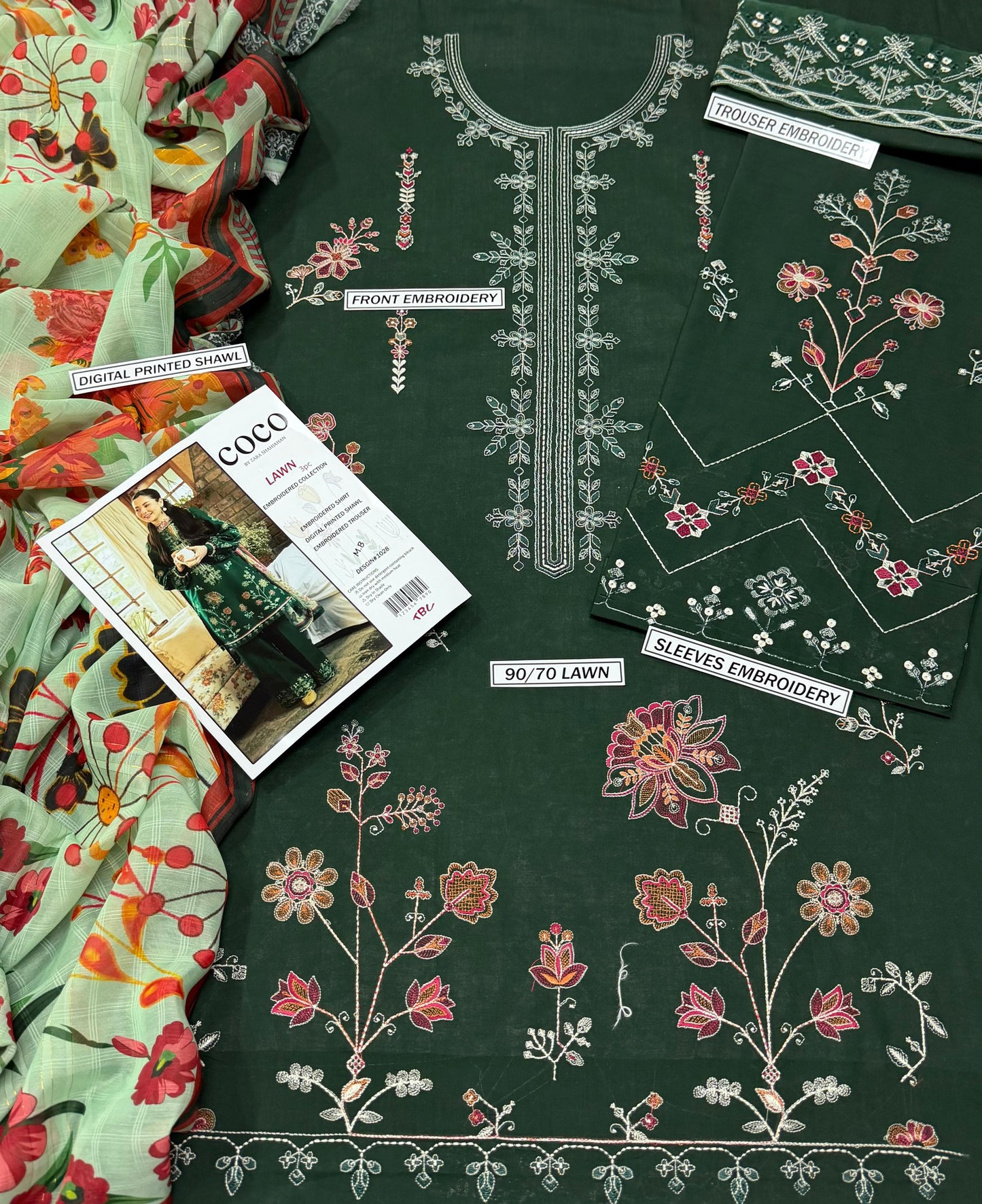 Embroidery Lawn 3 Pcs D-21