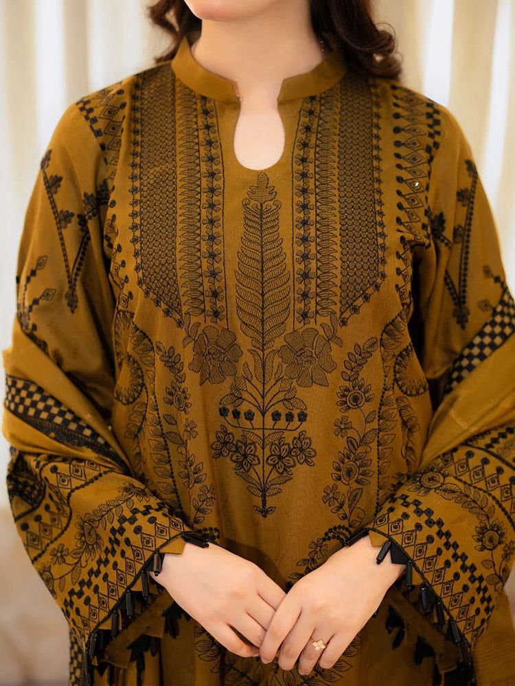 Embroidery Lawn 3 Pcs D-22