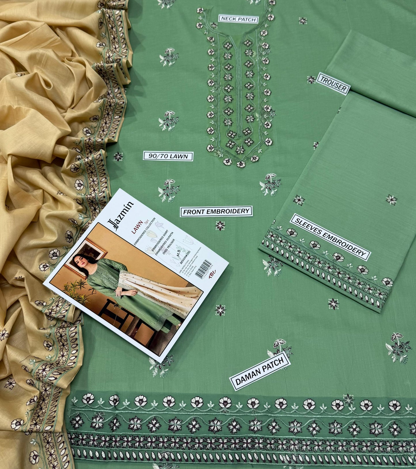 Embroidery Lawn 3 Pcs D-25