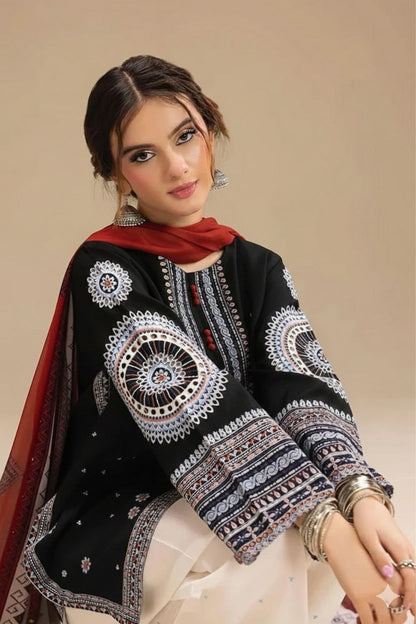 Embroidery Lawn 3 Pcs D-28