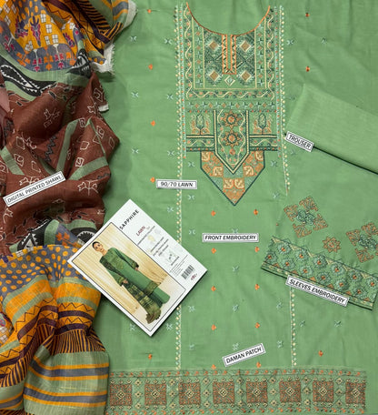 Embroidery Lawn 3 Pcs D-33