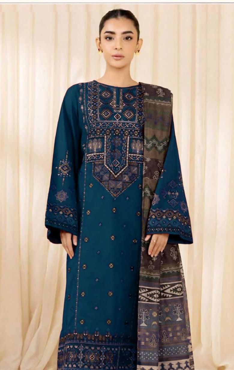 Embroidery Lawn 3 Pcs D-36