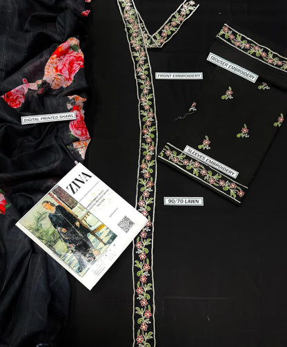 Embroidery Lawn 3 Pcs D-5