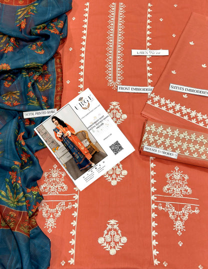 Embroidery Lawn 3 Pcs D-42