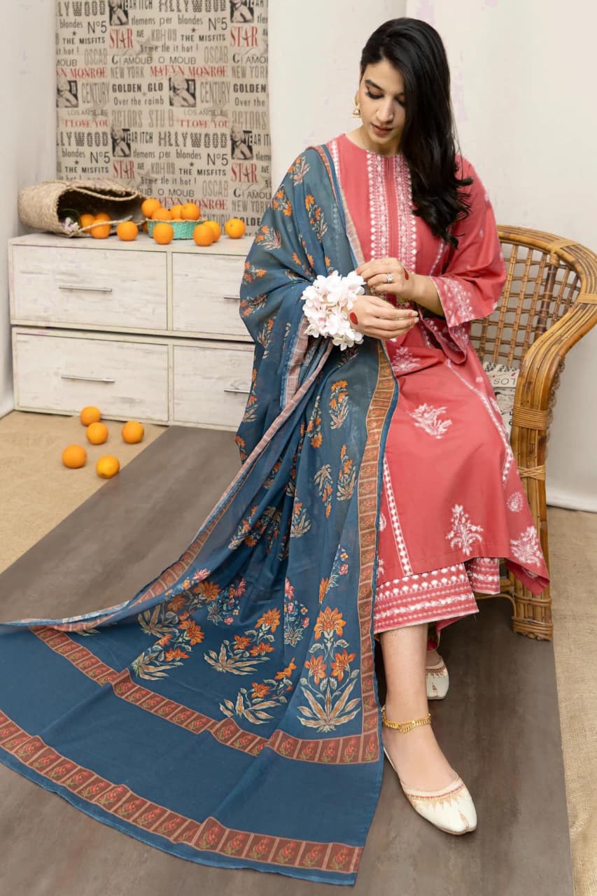 Embroidery Lawn 3 Pcs D-42