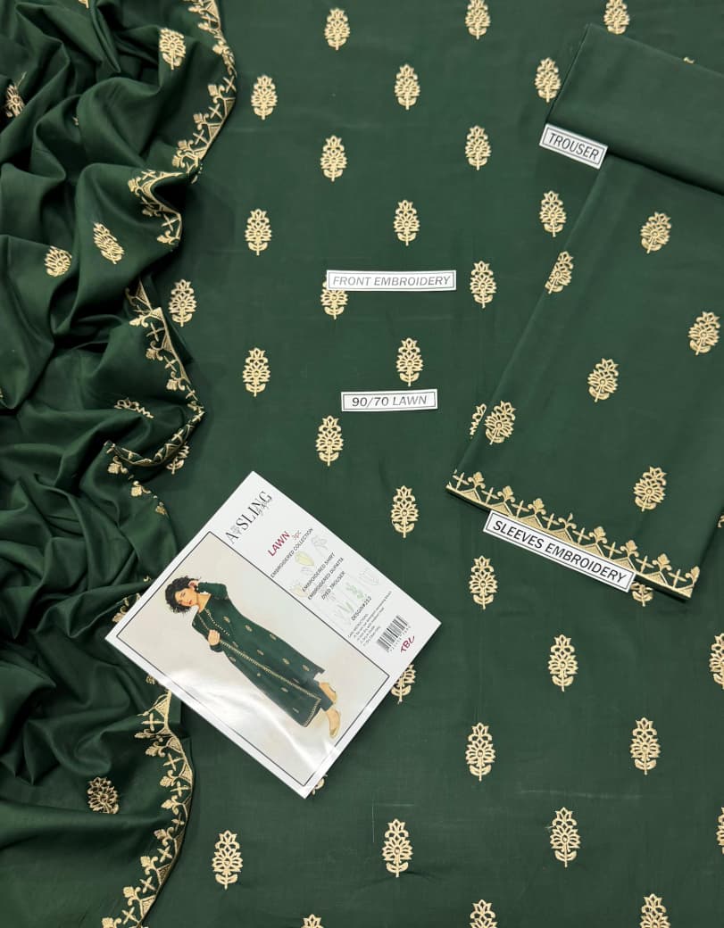 Embroidery Lawn 3 Pcs D-43